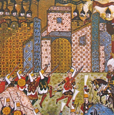 OttomanJanissariesAndDefendingKnightsOfStJohnSiegeOfRhodes1522 copy