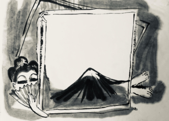 Biombos e Monte Fuji