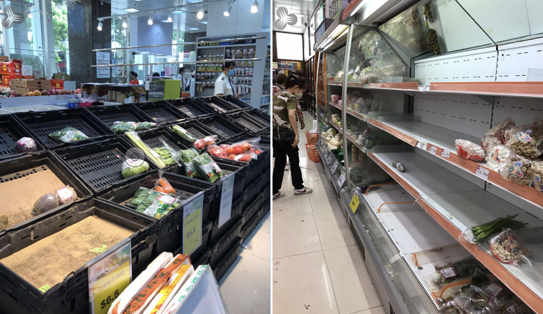 Tufão Kompasu leva a corrida aos supermercados