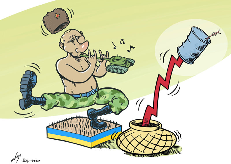 Cartoon | Rodrigo de Matos participa em exposição sobre conflito na Ucrânia