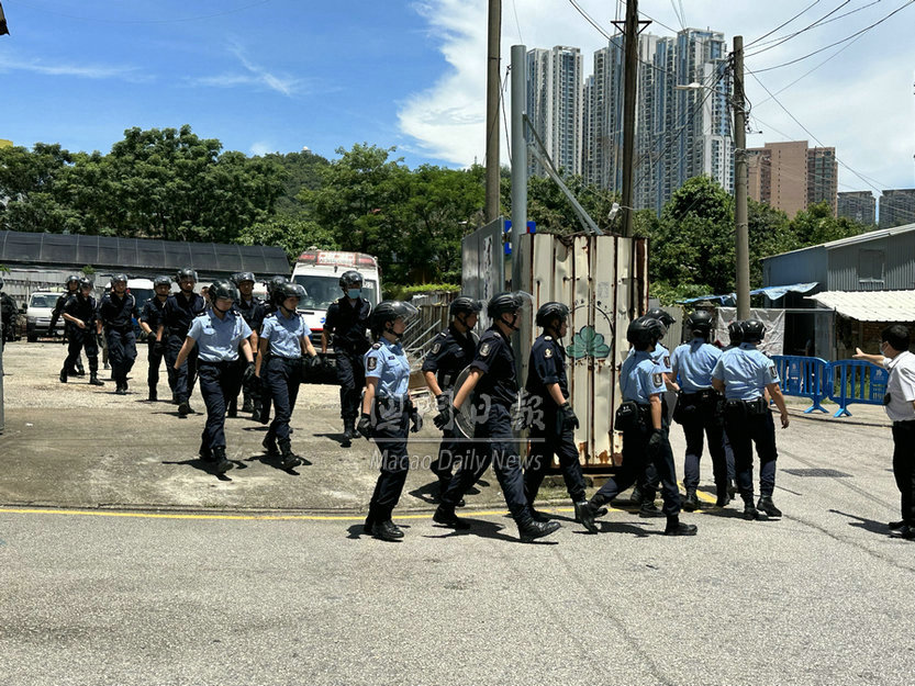 Taipa | Intervenção policial em despejo da povoação de Cheok Ka