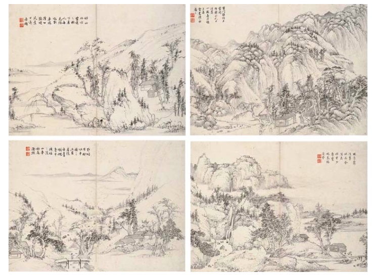 O que Li Shizhuo escreveu nas suas pinturas