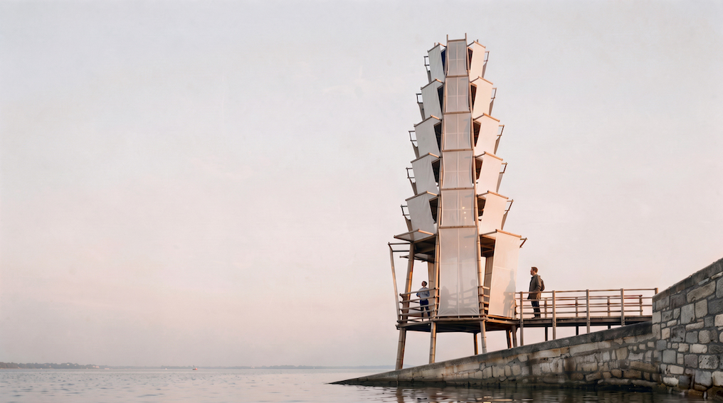Lago Sai Van | Ephemera Public Space Cooperative apresenta-se com “Bamboo Pagoda”